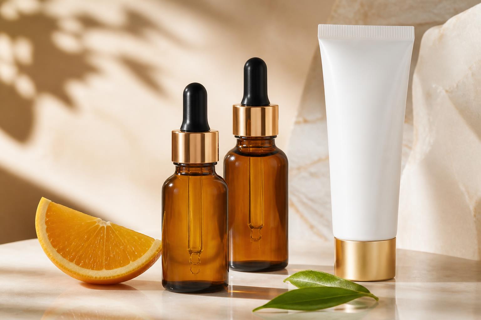 Custom Skincare: Vitamin C & Retin A Serums with Sunscreen for Skin Protection